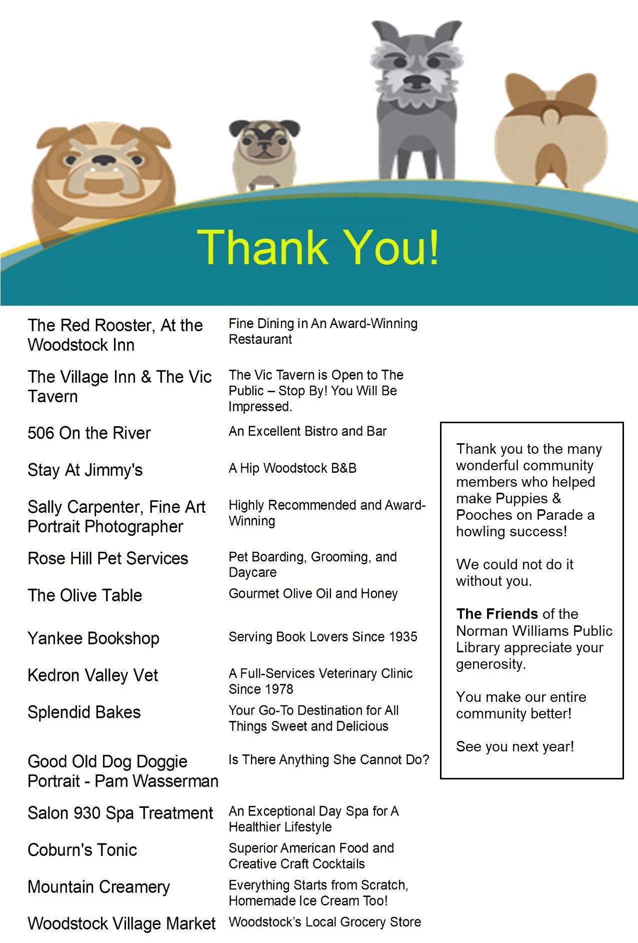 Thank You - Puppies & Pooches 2024